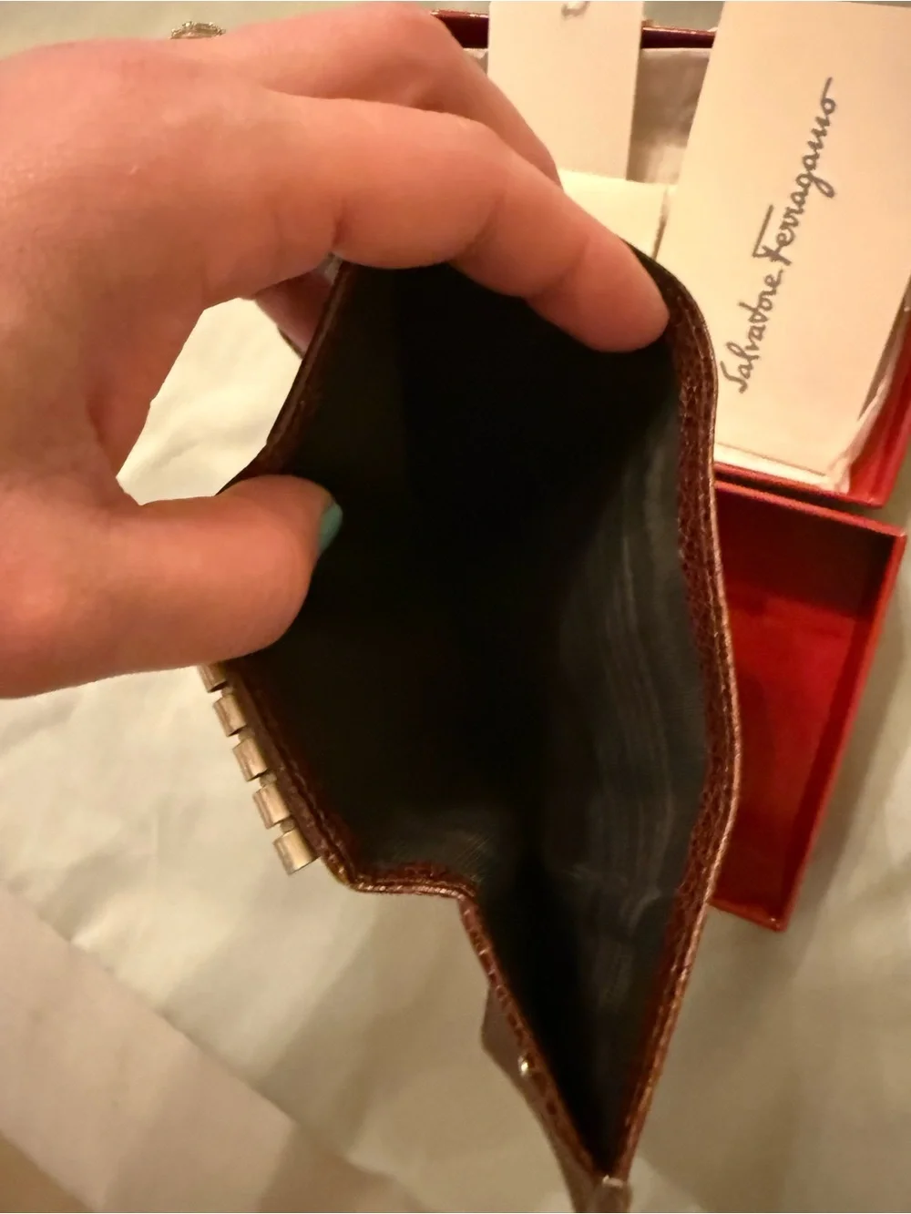 Salvatore Ferragamo Leather Wallet w/ Key Organizer